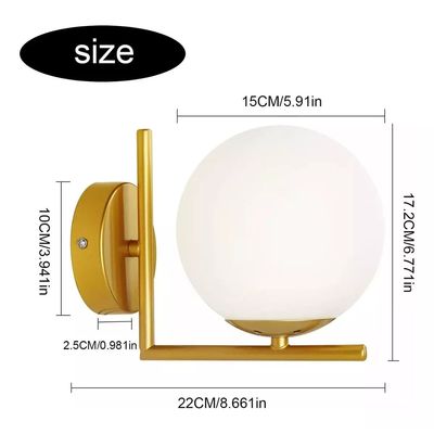 Imagen 2 del producto Lámpara Led De Pared Moderna Dorada De 60w