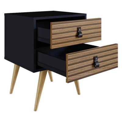 Imagen 2 del producto Velador Chelse dos cajones Black