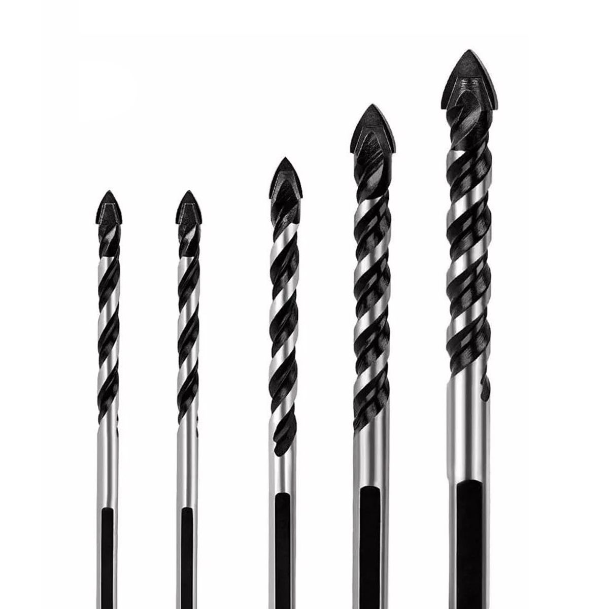 KUANGYE - 5 Brocas Hss Carburo Para Vidrio Metal Madera Mármol