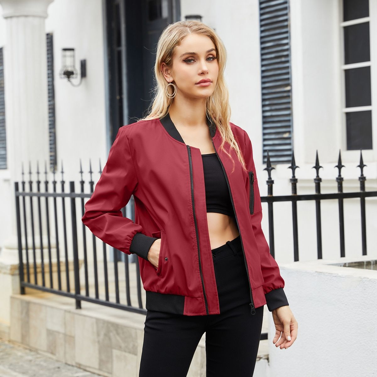 BLWOENS - Chaqueta de moda casual para mujeres