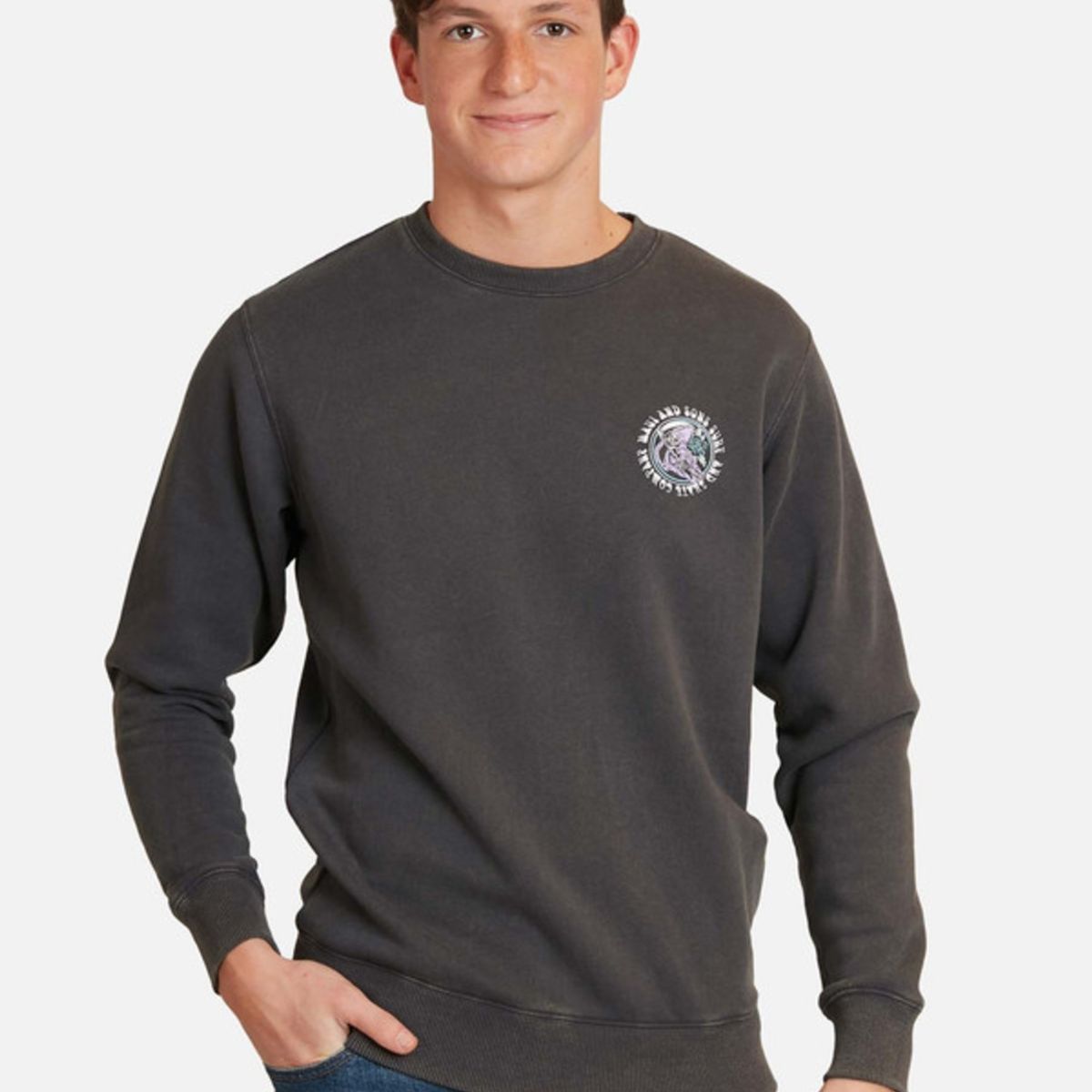 MAUI AND SONS - Poleron The Farewell Juvenil Hombre Gris