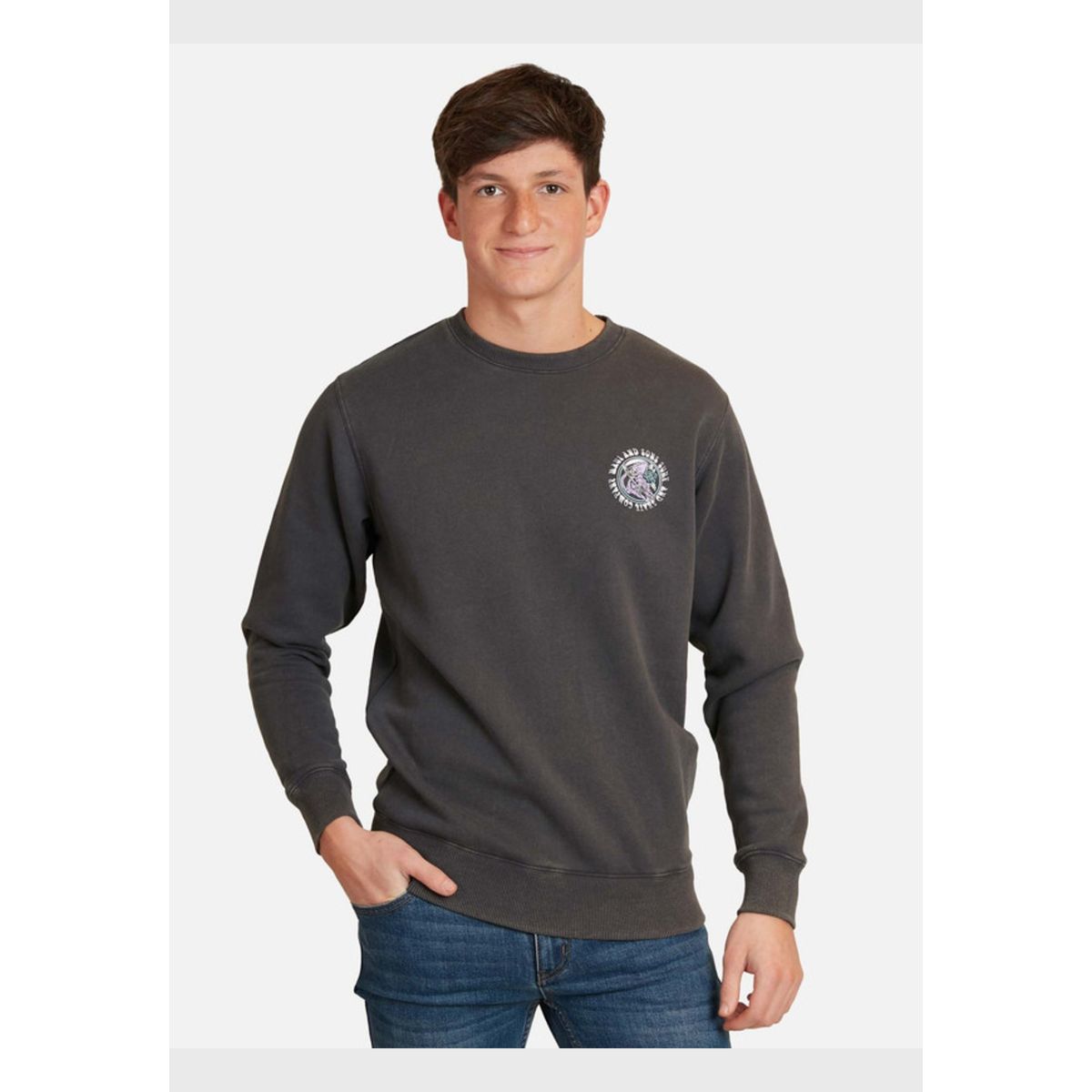 MAUI AND SONS - Poleron The Farewell Juvenil Hombre Gris