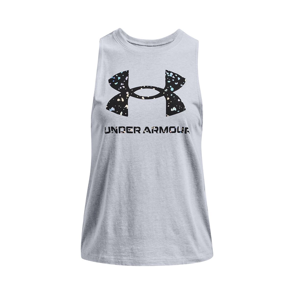 UNDER ARMOUR - Polera sin mangas UA Rival para mujer Gris UNDER ARMOUR