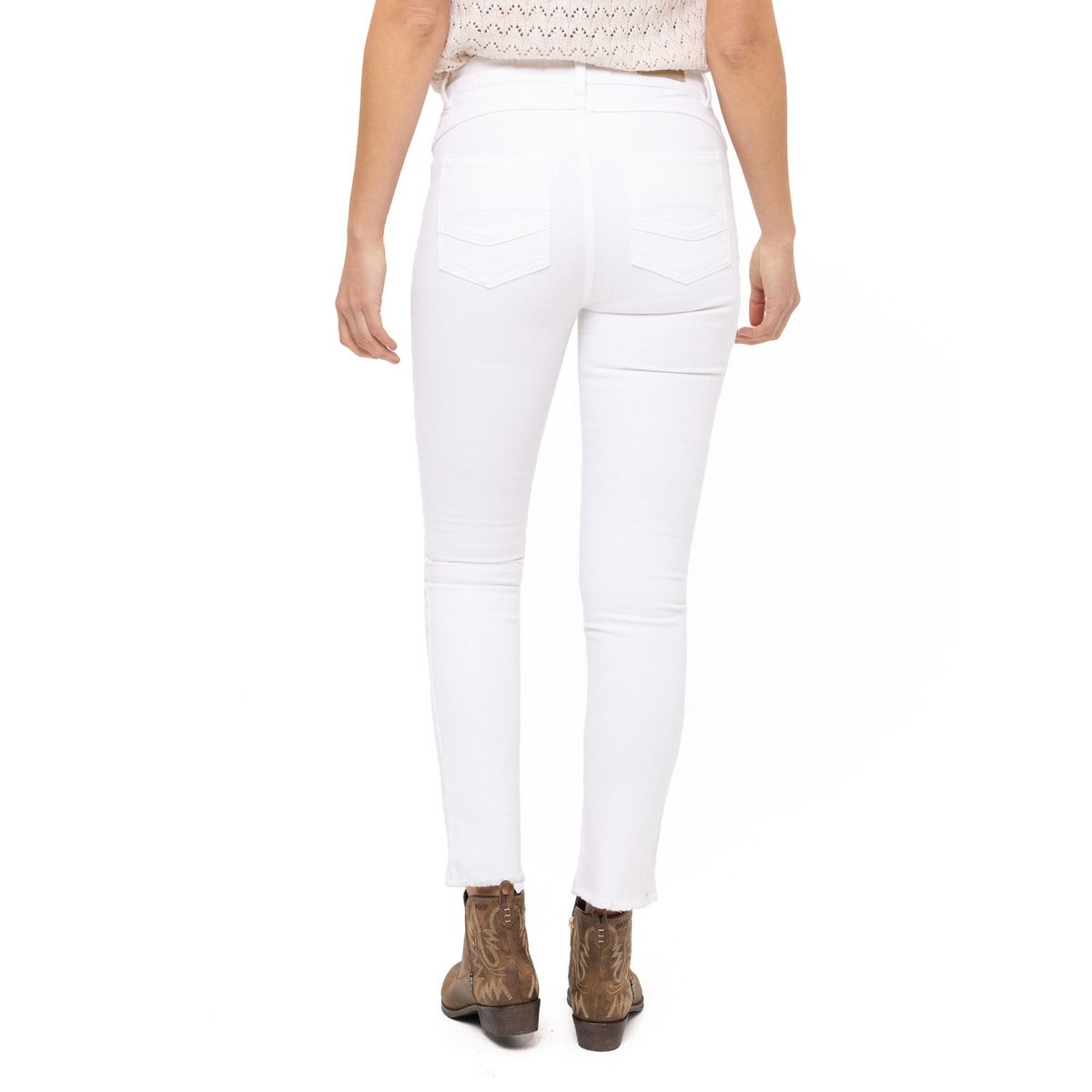 ROCKFORD - Jeans Natural Flex Leman Blanco Mujer ROCKFORD