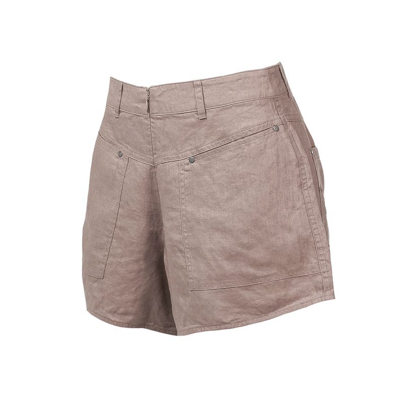 ROCKFORD - Short Lino Orgánico Vendres Café Mujer ROCKFORD