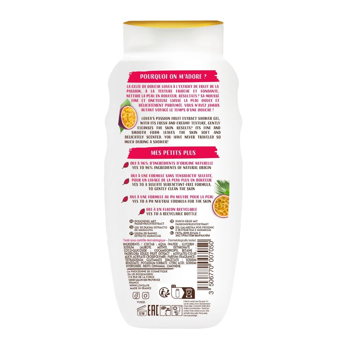LOVEA - Gel de Ducha - Maracuyá - Lovea - 400 ml.