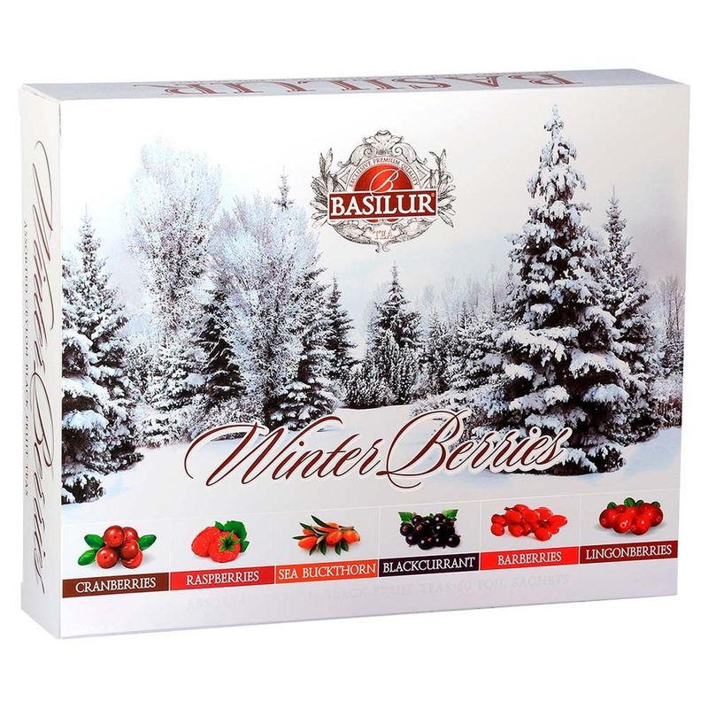 BASILUR - Winter Berries Surtido Te Con Berries 60 Bolsas - Basilur