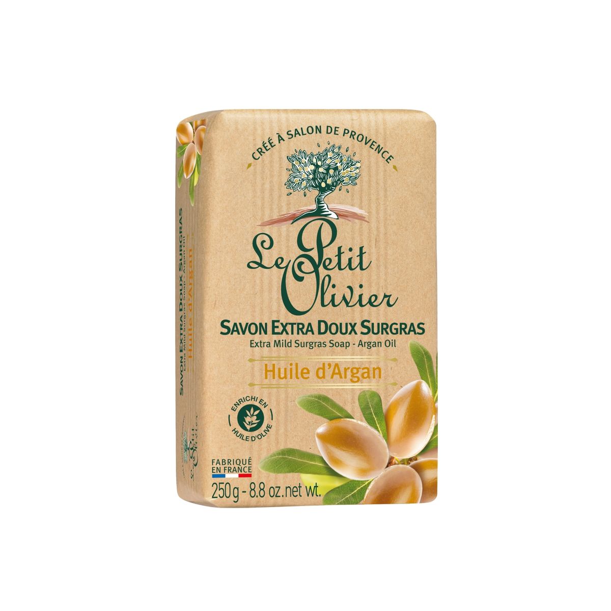 LE PETIT OLIVIER - Jabón extra suave Aceite de Argán - Le Petit Olivier - 250g