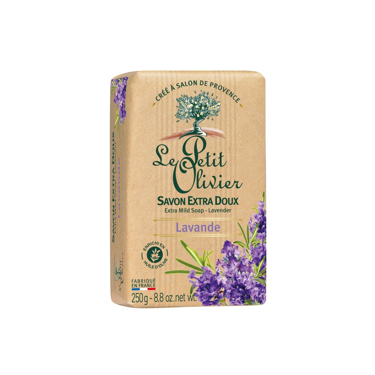 LE PETIT OLIVIER - Jabón extra suave Lavanda - Le Petit Olivier - 250 g.