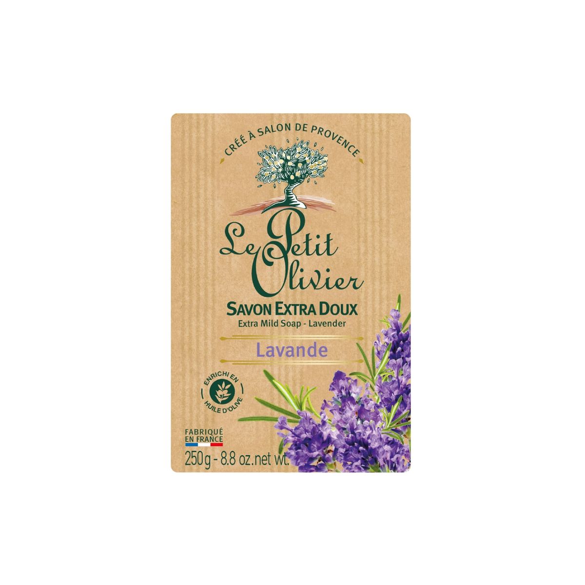 LE PETIT OLIVIER - Jabón extra suave Lavanda - Le Petit Olivier - 250 g.