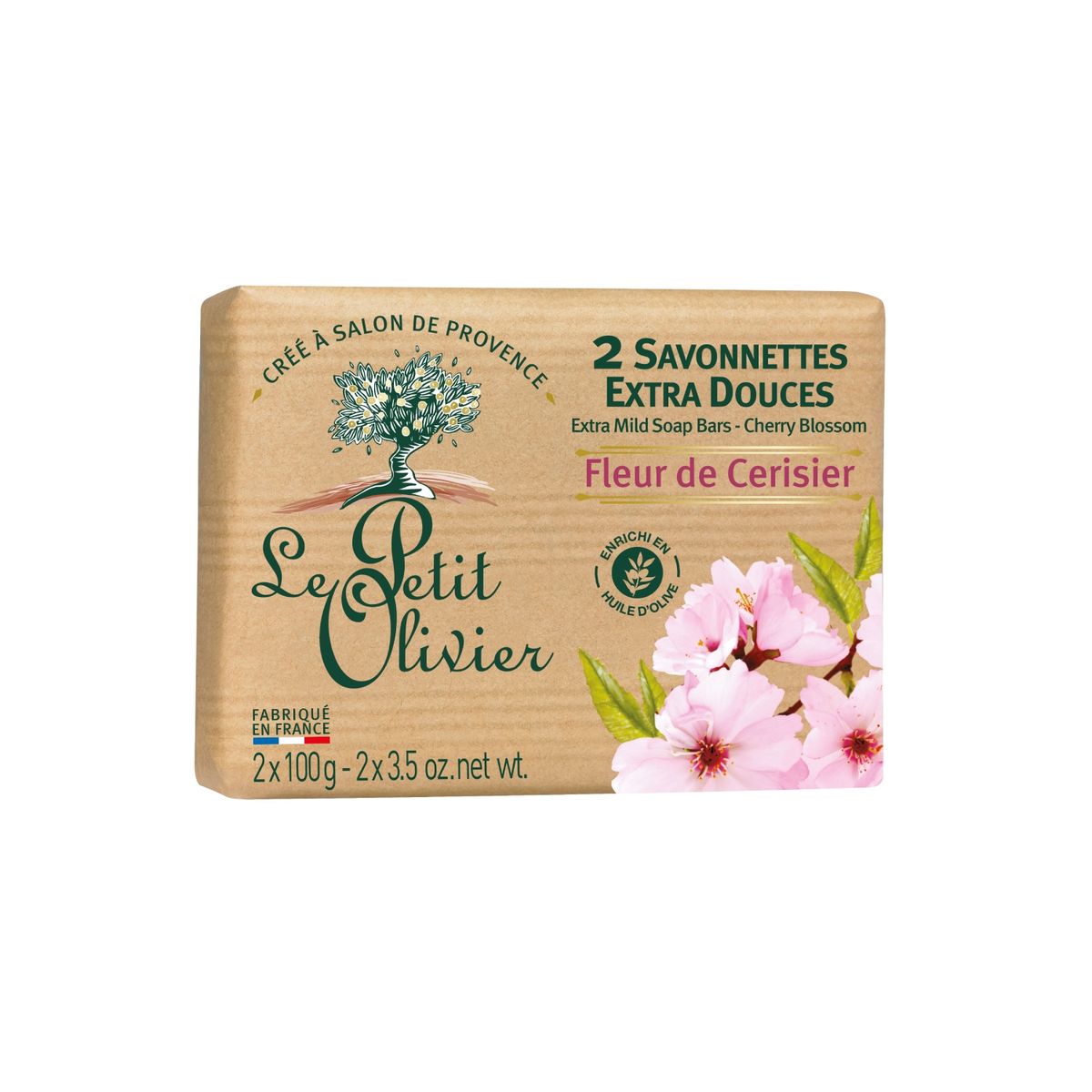 LE PETIT OLIVIER - Jabón extra suave Flor de Cerezo - Le Petit Olivier - 200 g.