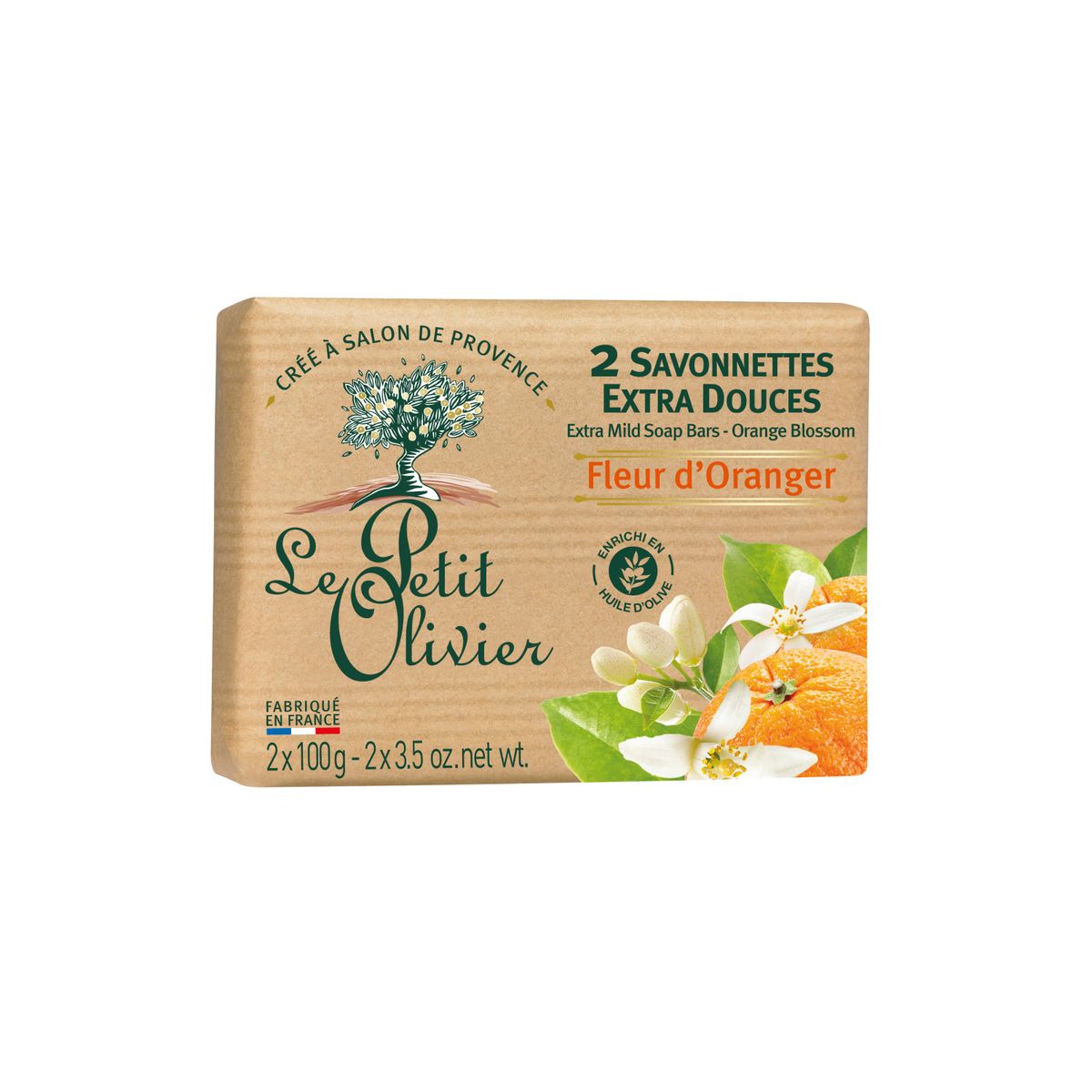 LE PETIT OLIVIER - Jabón extra suave Flor de Azahar - Le Petit Olivier - 200 g.