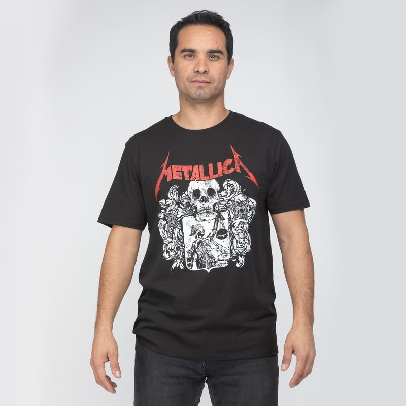 METALLICA - Polera Hombre Metallica Calavera Negro Metallica