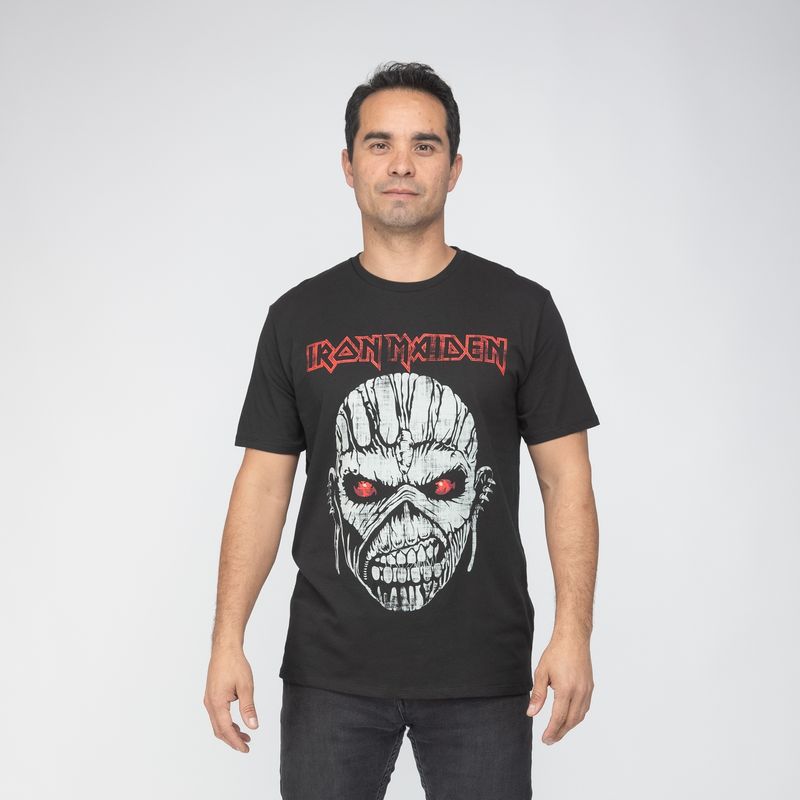 IRON MAIDEN - Polera hombre Iron Maiden Calavera Negro Iron Maiden