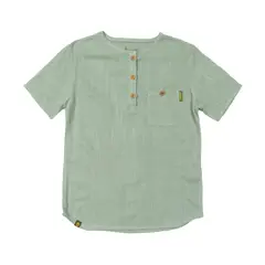 GNOMO - Camisa Lino Zelki Kids LightGreen