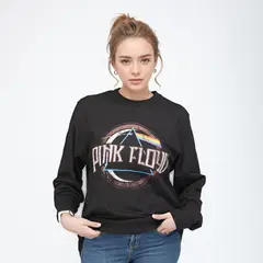 PINK FLOYD - Poleron Mujer Full Dark Negro