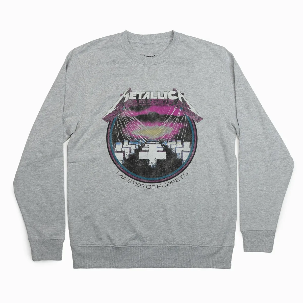 METALLICA - Poleron Mujer Metallica Cruces Gris Metallica