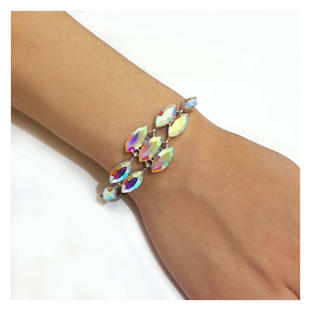 GENERICO - Brazalete  Pulsera Fantasía Para Fiesta De Cristales Kk