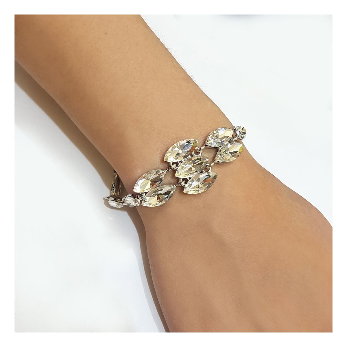 GENERICO - Brazalete  Pulsera Fantasía Para Fiesta De Cristales Kk