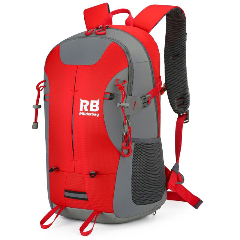 RIDERBAG - Mochila reflectante y de alta visibilidad roja Riderbag