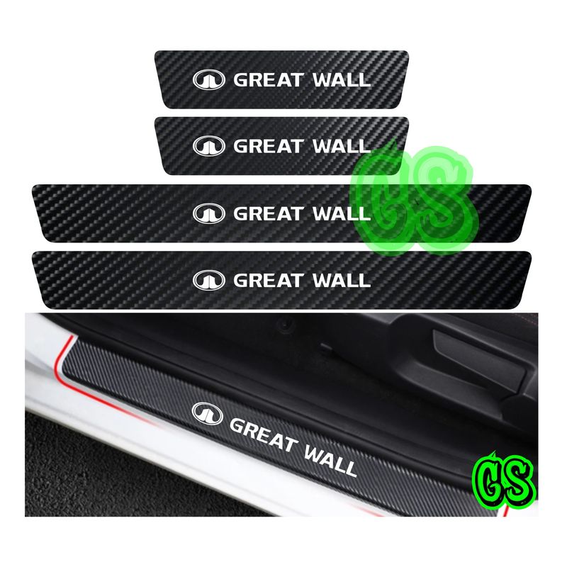 GRAVITY - Cubre Zocalo Adhesivo Fibra Carbono Protector Great Wall