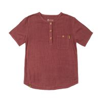 Camisa Lino Zelki Kids Bordeaux