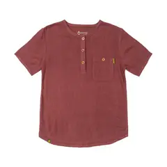 GNOMO - Camisa Lino Zelki Kids Bordeaux