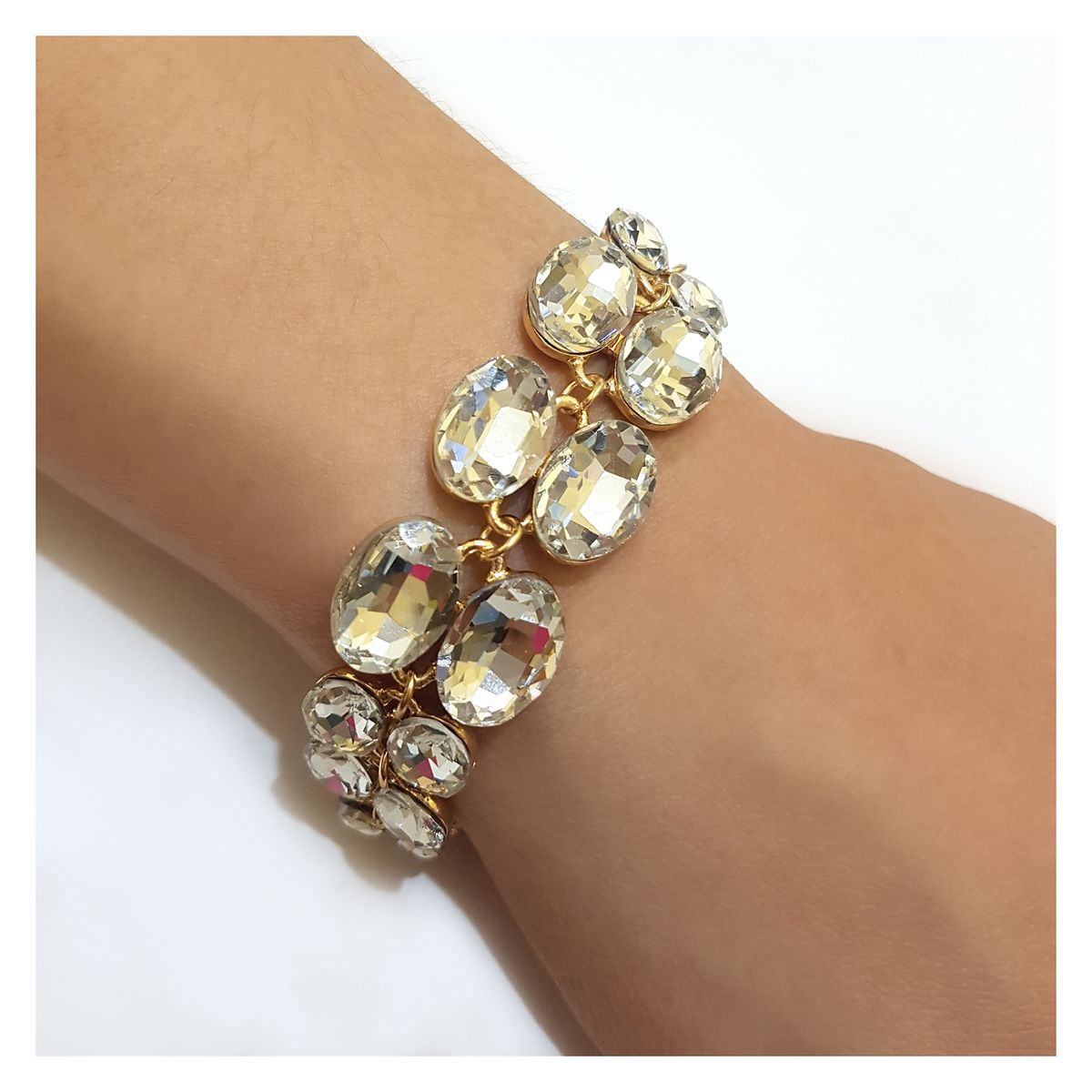 GENERICO - Brazalete  Pulsera Fantasía Para Fiesta De Cristales Omo