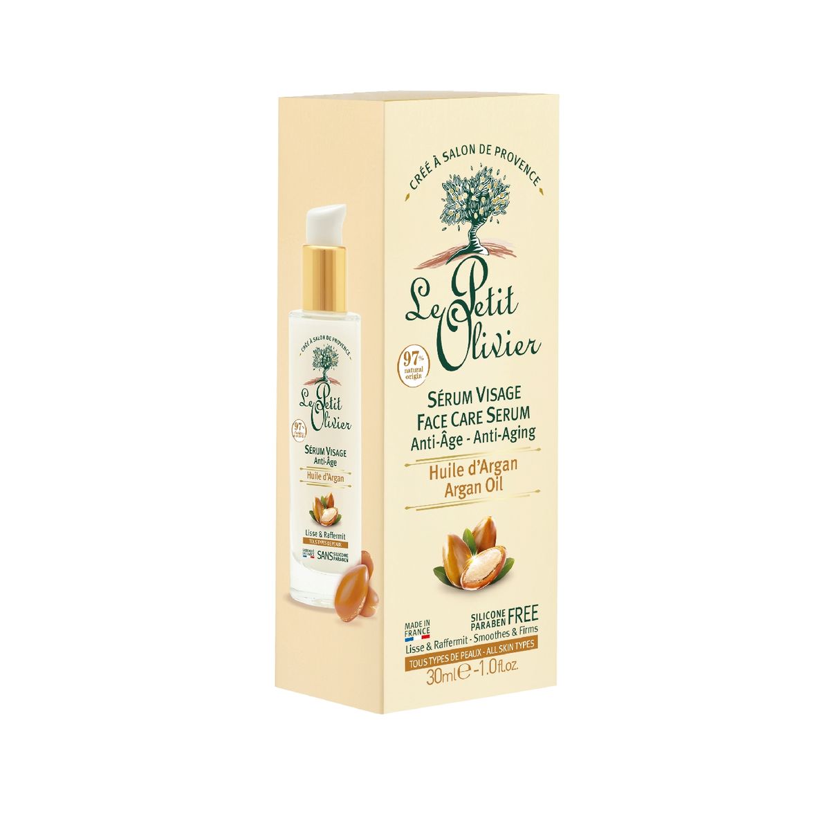 LE PETIT OLIVIER - Sérum Antiage Argan - Producto Vegano - LPO - 30 ml.