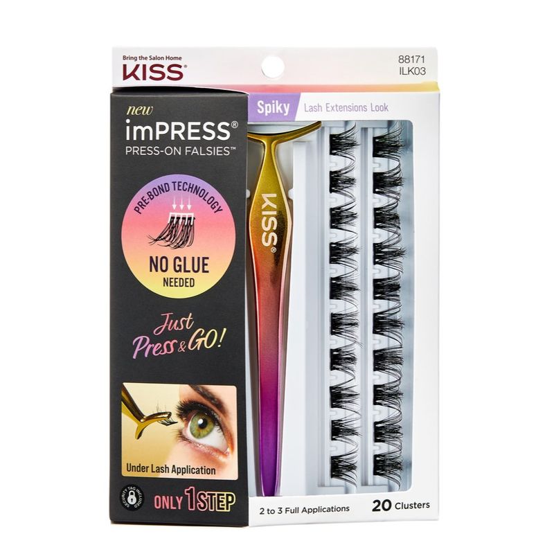 KISS BY IMSIBEAUTY - PESTAÑAS IMPRESS KIT CON APLICADOR SPIKY