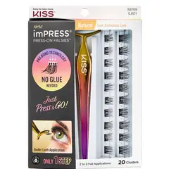 KISS BY IMSIBEAUTY - PESTAÑAS IMPRESS KIT CON APLICADOR NATURAL