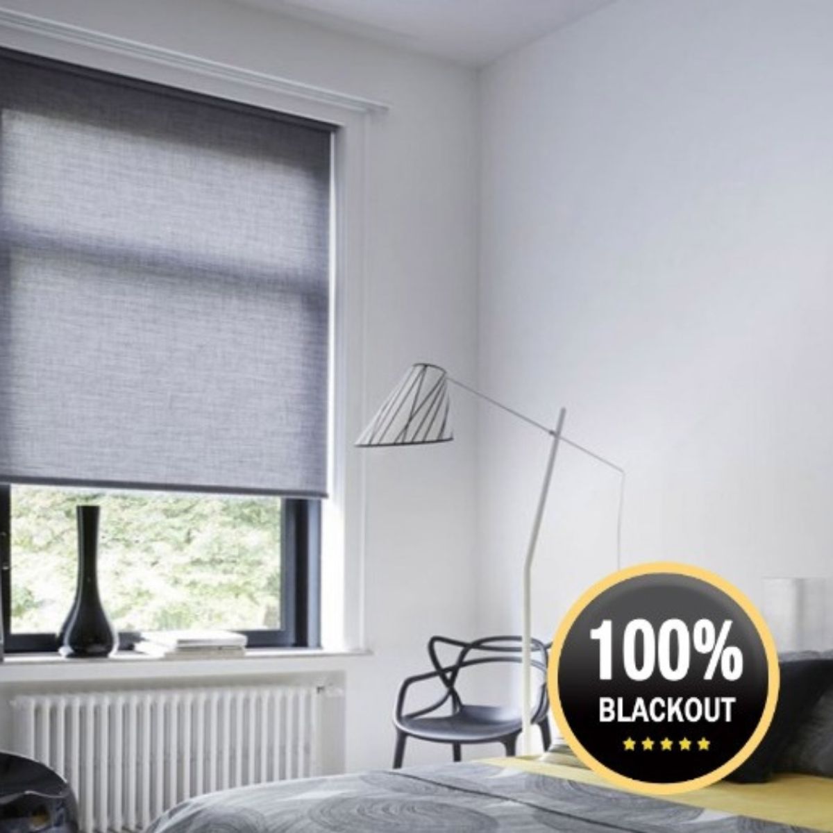 GENERICO - Cortina roller blackout 200x200 gris