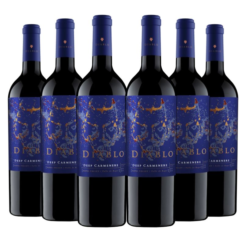 DIABLO - 6 Vinos Diablo Deep Carmenere (750ml. 13.5%)