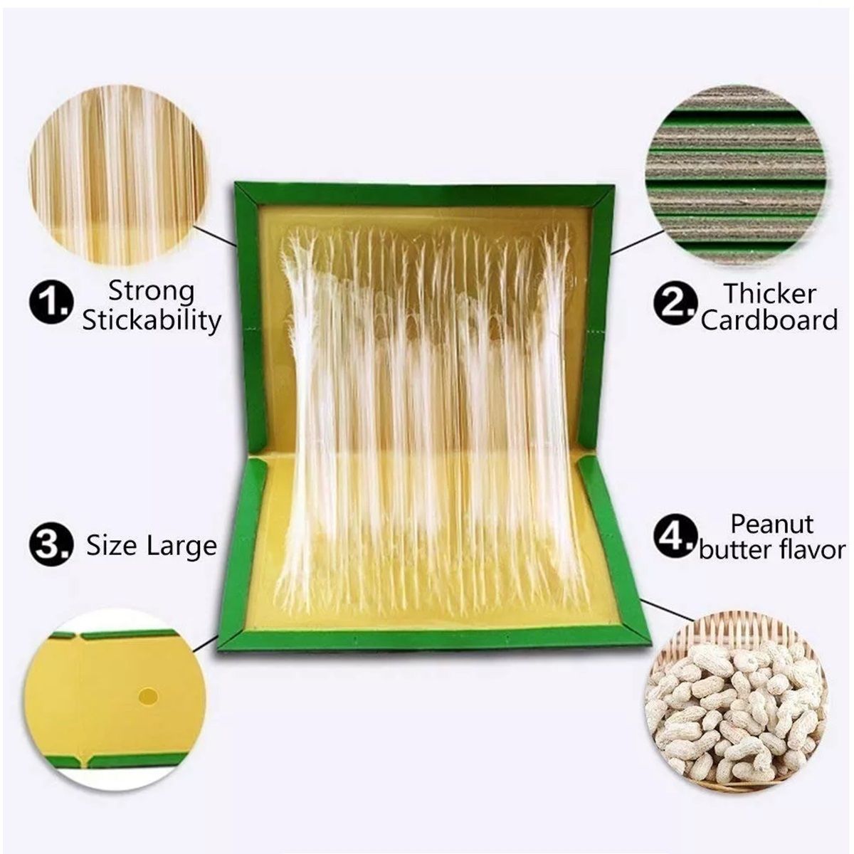 GENERICO - Pack X5 Trampa Ratones Pegajosa Desratizacion Control Rata