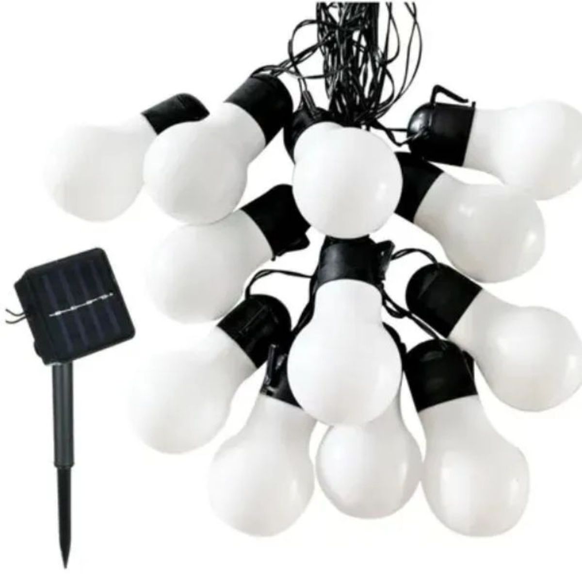 GENERICO - Luces Led Bolitas Guirnalda CÁLIDA Solar Navidad