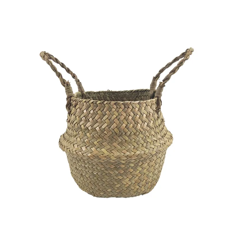 NECTAR - Cesta plegable de junco trenzado 20cm de altura