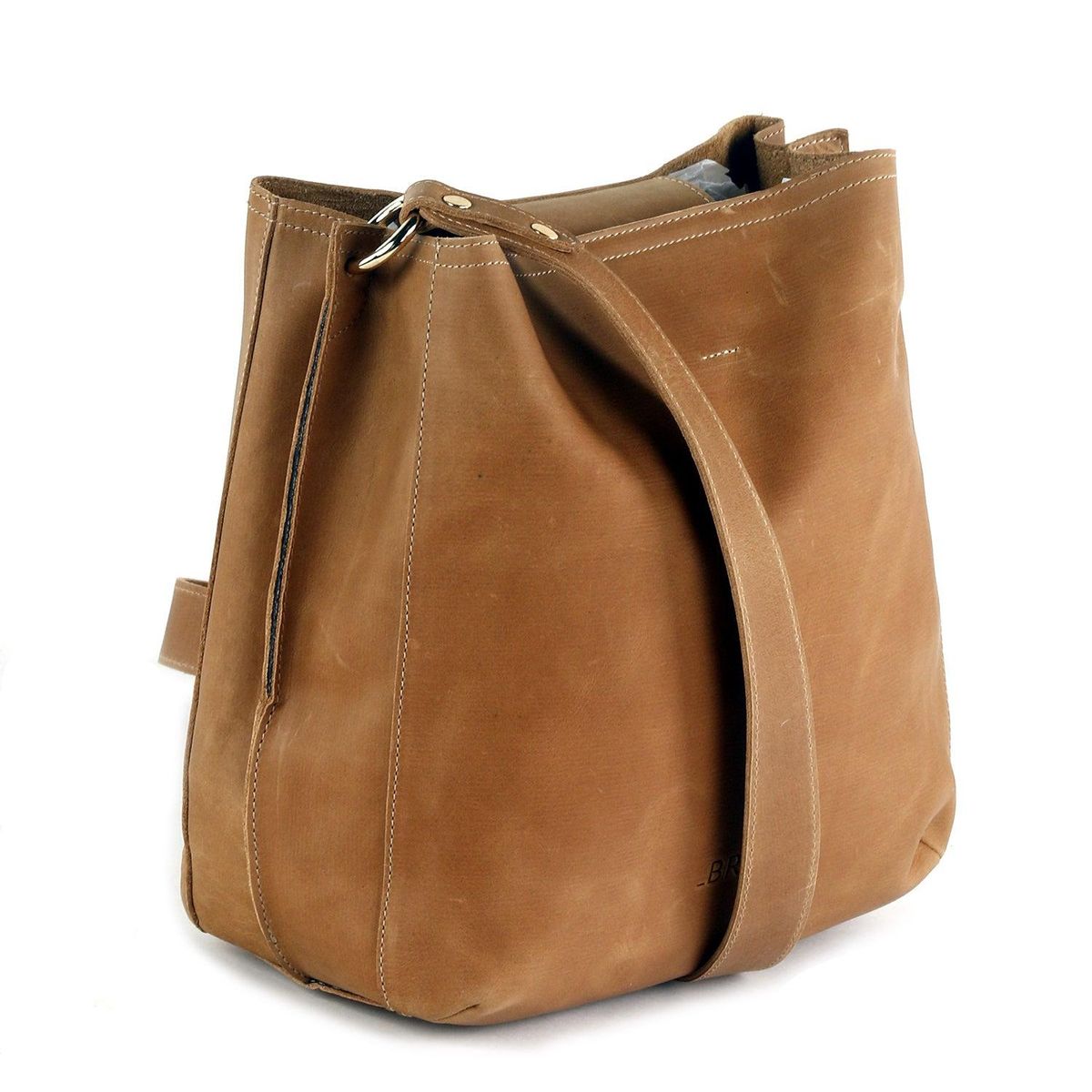 BRAVA - Cartera de cuero BRAVA modelo AMELIA Café Claro
