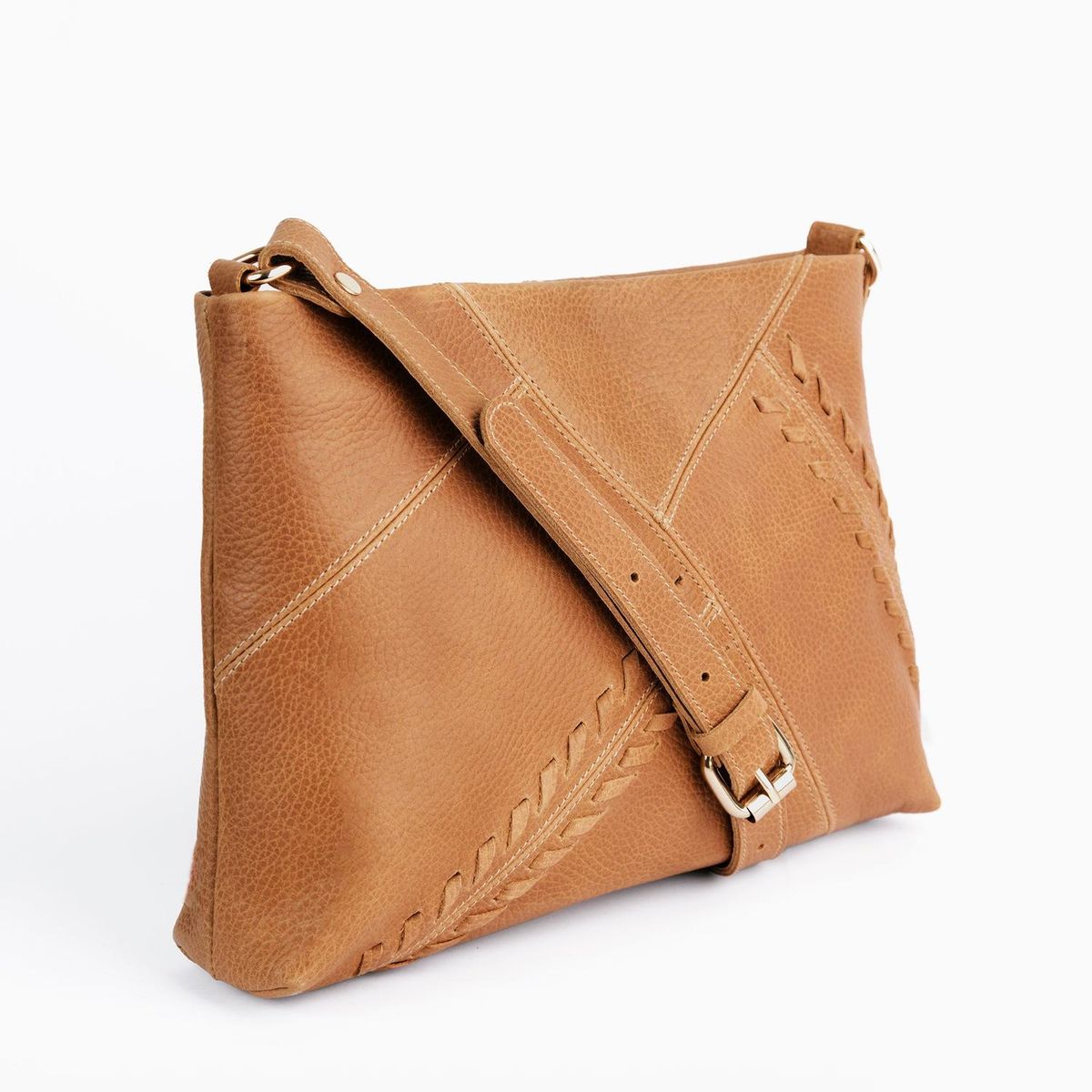 BRAVA - Cartera de cuero BRAVA modelo ALICE Café Claro
