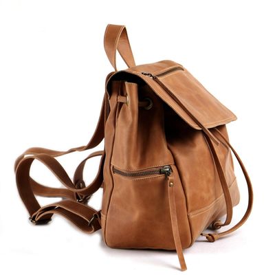 Imagen 2 del producto Mochila de cuero modelo EVA Café