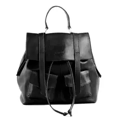 BRAVA - Mochila de cuero modelo GALA Negro