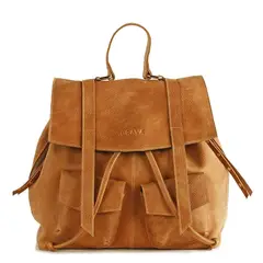 BRAVA - Mochila de cuero modelo GALA Café Claro