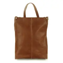 BRAVA - Mochila de cuero modelo ISABEL Marrón