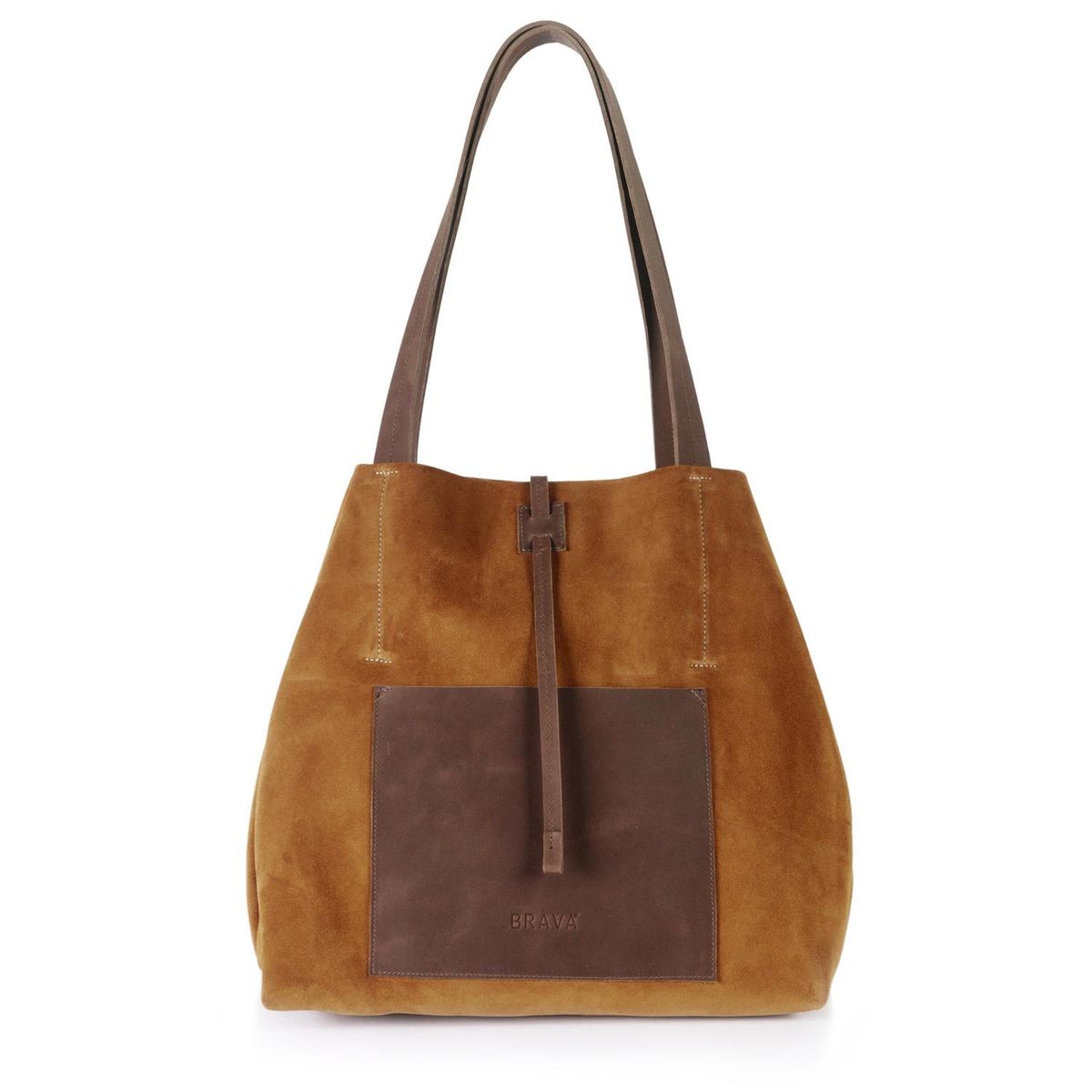 BRAVA - Cartera de cuero BRAVA modelo JANE Café