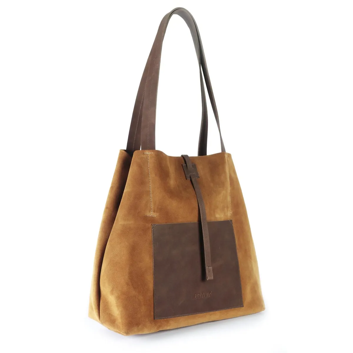 BRAVA - Cartera de cuero BRAVA modelo JANE Café