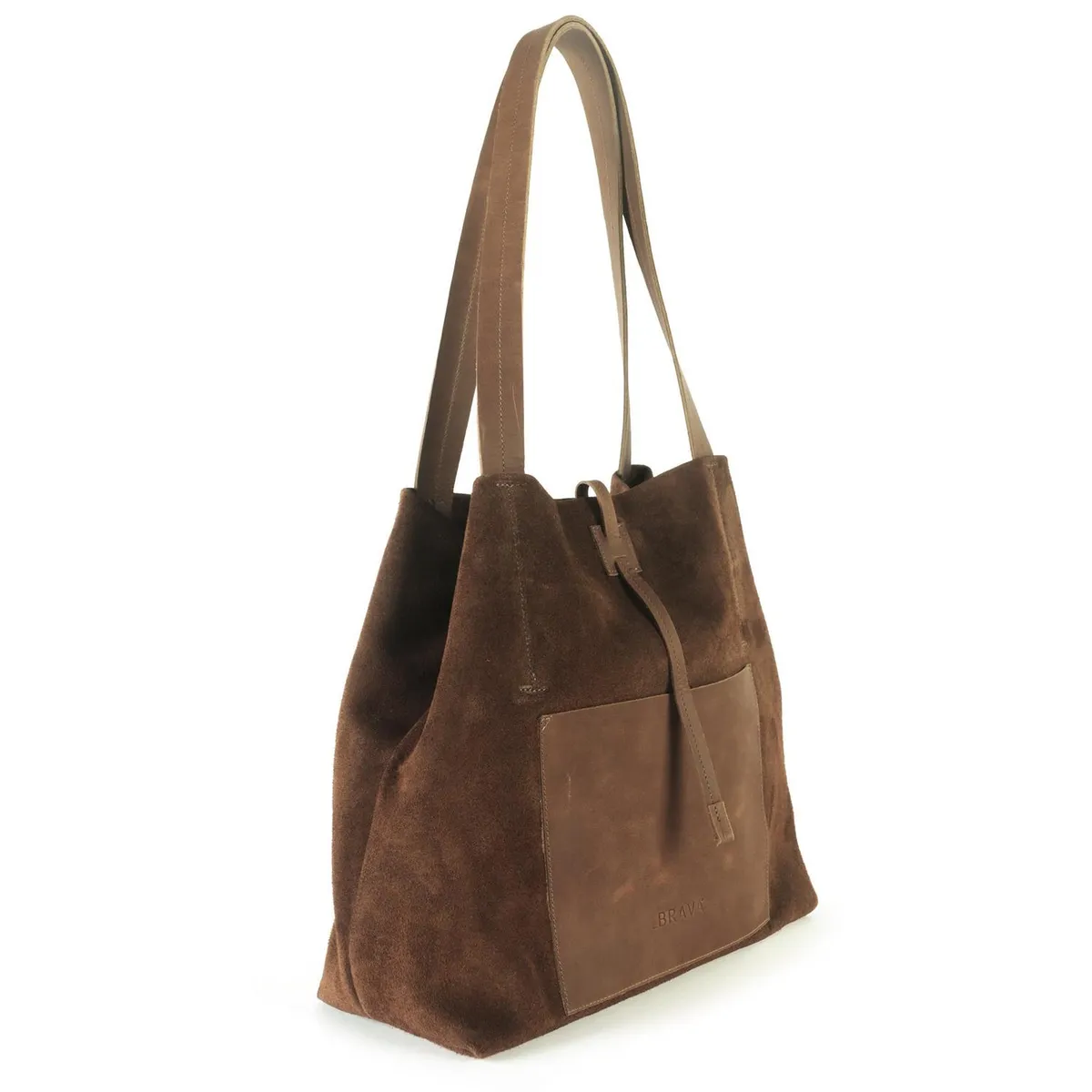 BRAVA - Cartera de cuero BRAVA modelo JANE Chocolate