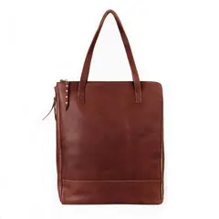 BRAVA - Cartera de cuero modelo JOSEPHINE Marrón