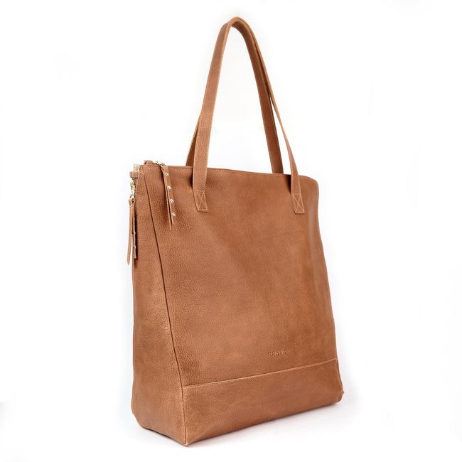 BRAVA - Cartera de cuero BRAVA modelo JOSEPHINE Café