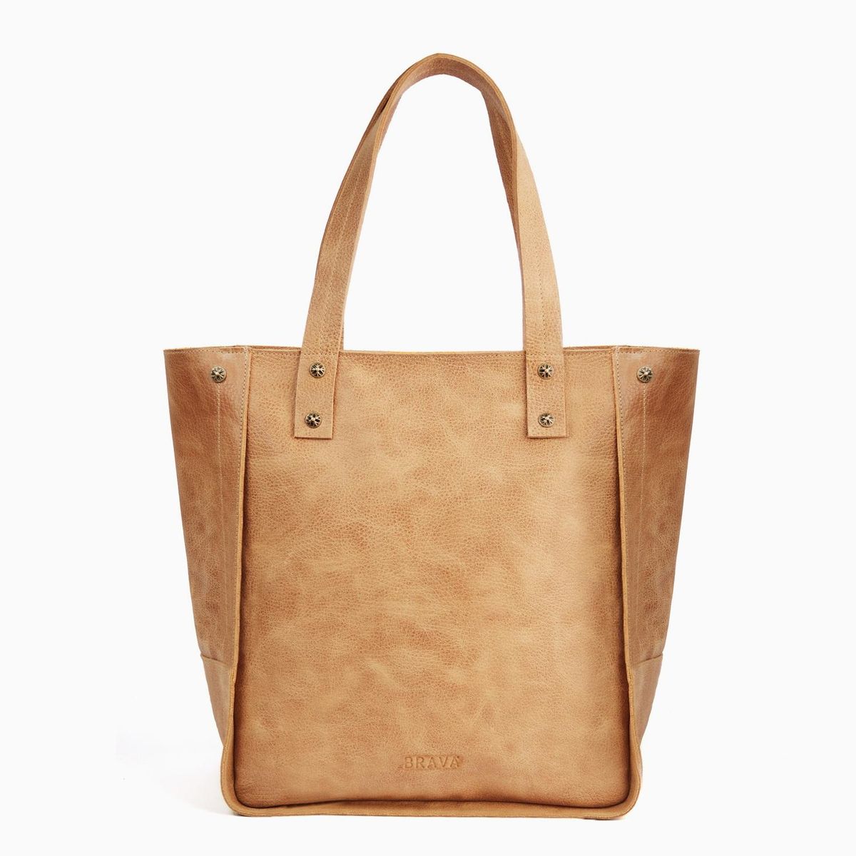 BRAVA - Cartera de cuero BRAVA modelo LEONOR Café Claro