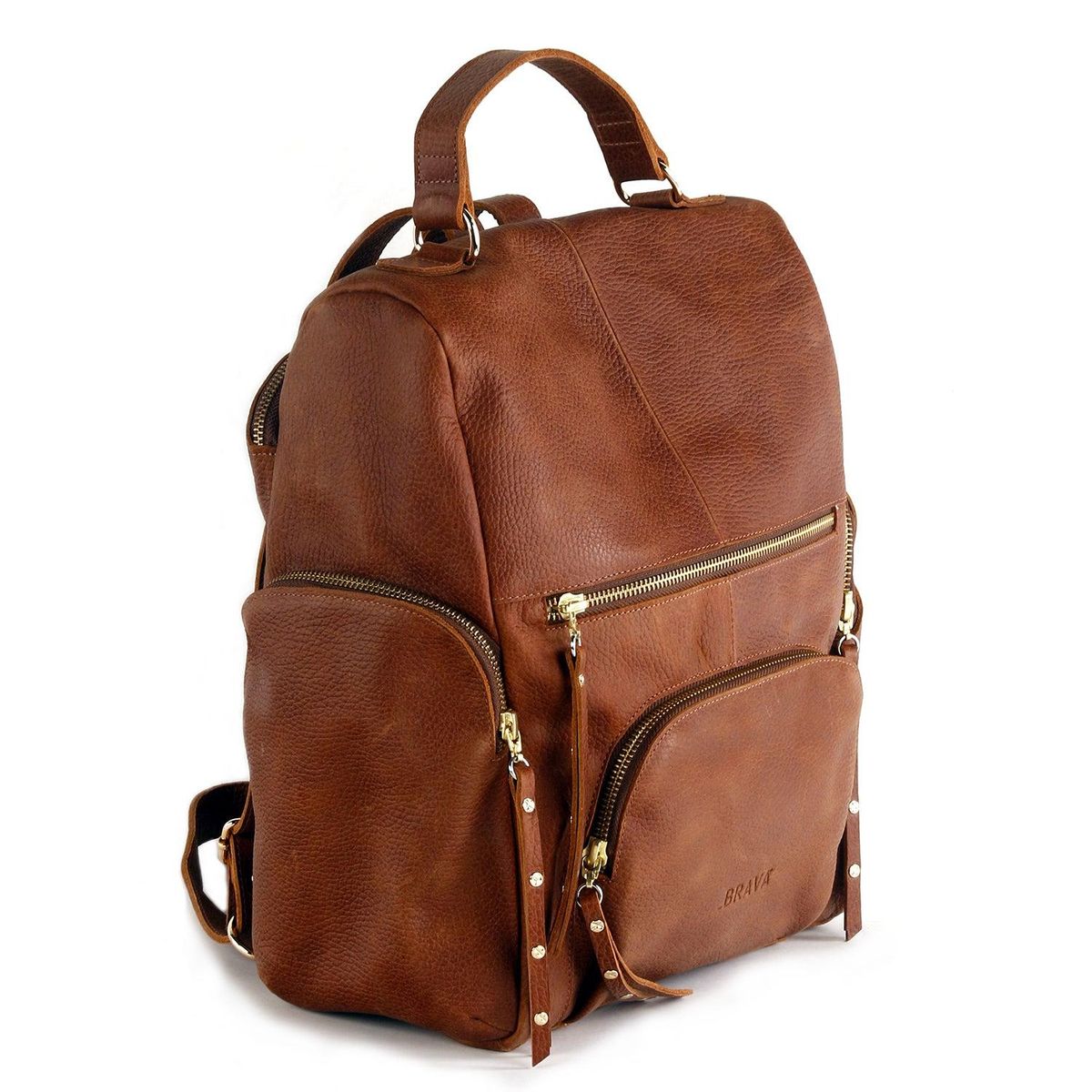 BRAVA - Mochila de cuero BRAVA modelo MARIE Marrón