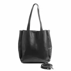 BRAVA - Cartera de cuero modelo SIMONE Negro